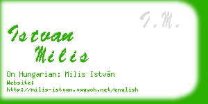istvan milis business card